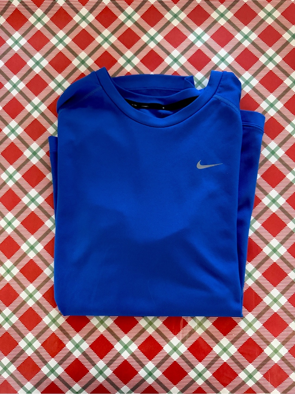 Nike Men Dri-FIT Blue Short-Sleeve Training Top
